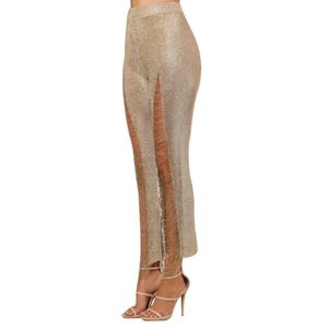Goddess metallic gold pants